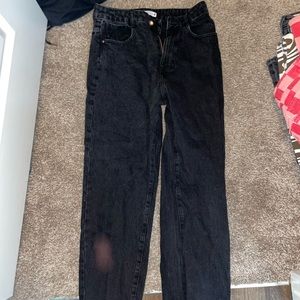 Zara Straight Fit Super High Rise Straight Leg